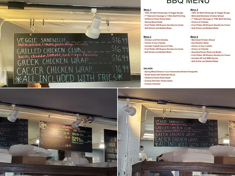 The Grenadier Cafe Menu