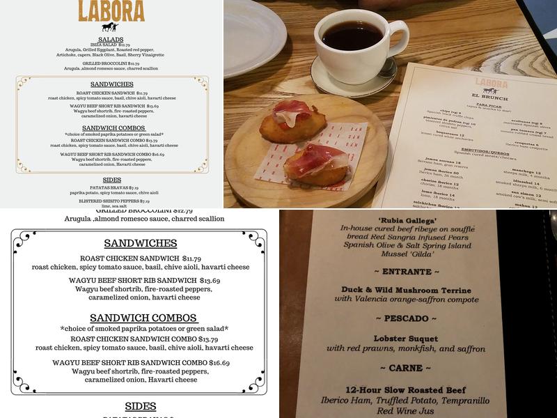 Labora Restaurant Menu