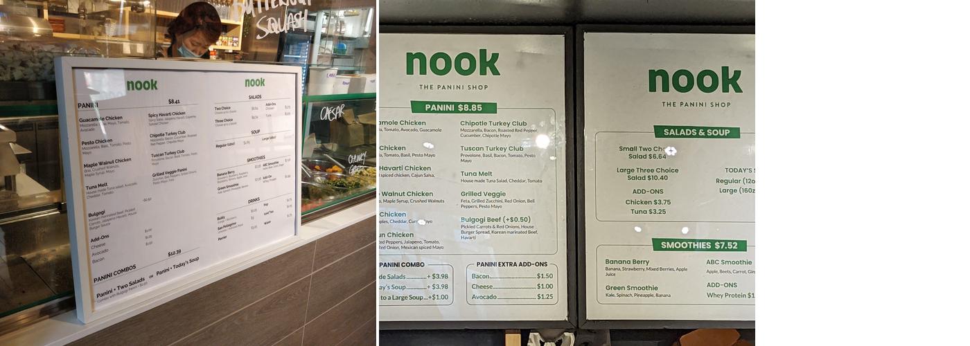 nook Menu