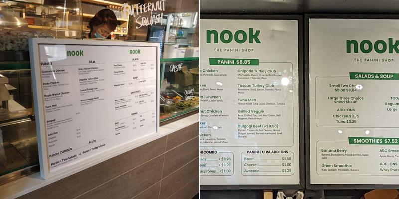 nook Menu