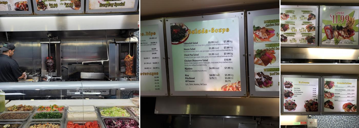 Liberty Shawarma Menu