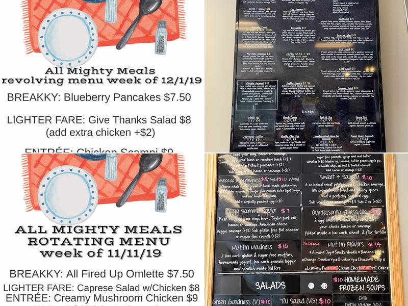 Almighty Meals Menu