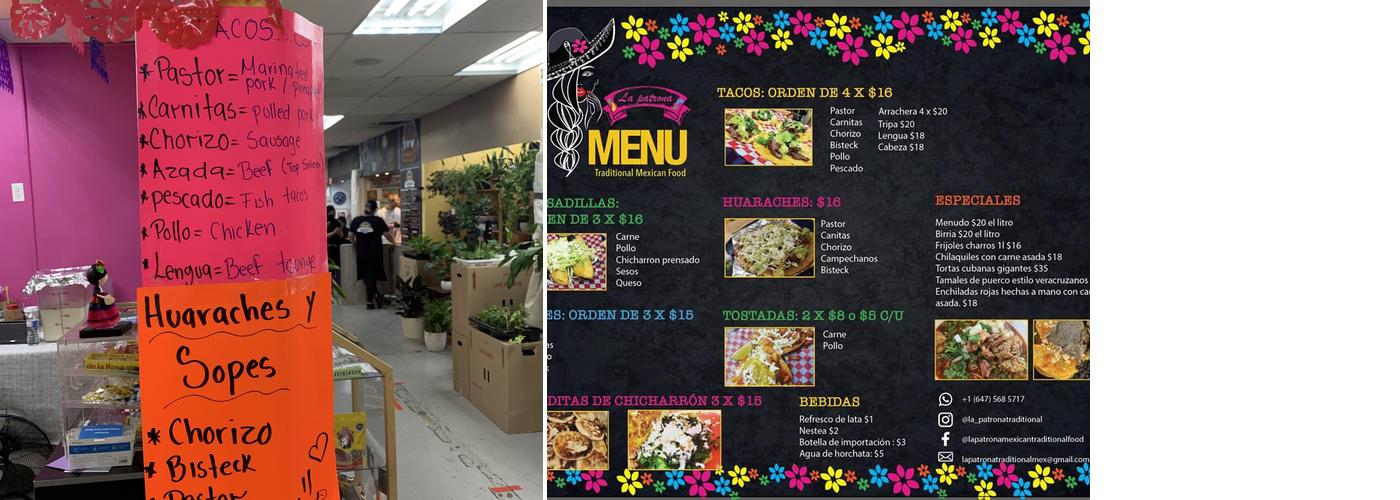 La Patrona Menu