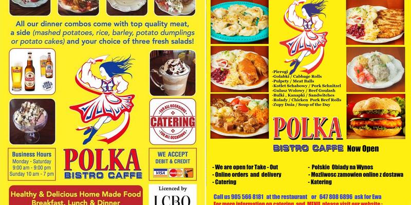 Polka Bistro Caffe Menu