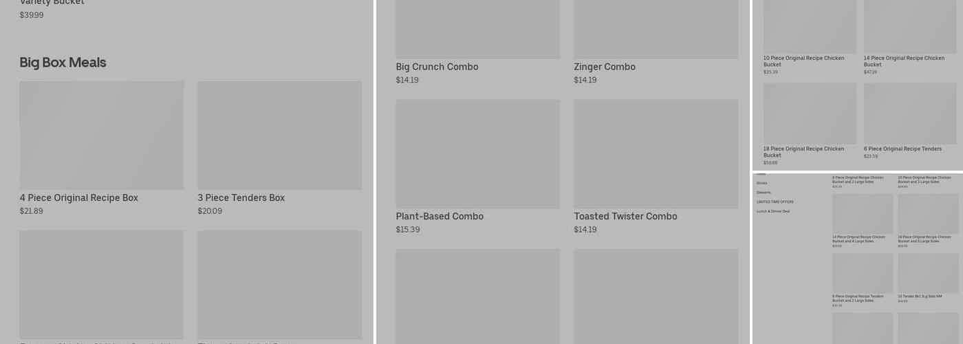 KFC Menu