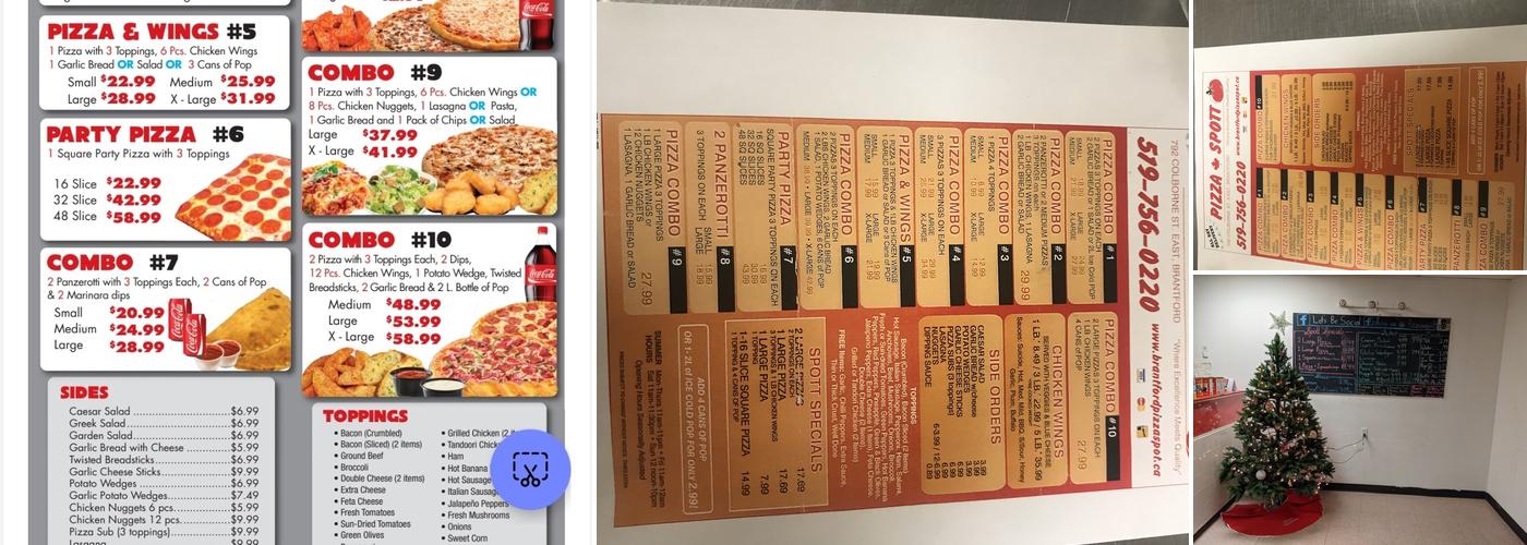 Pizza spott Menu