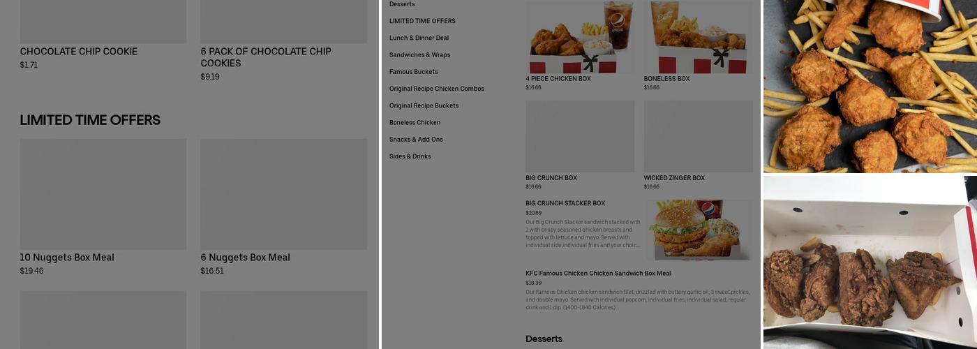 KFC Menu