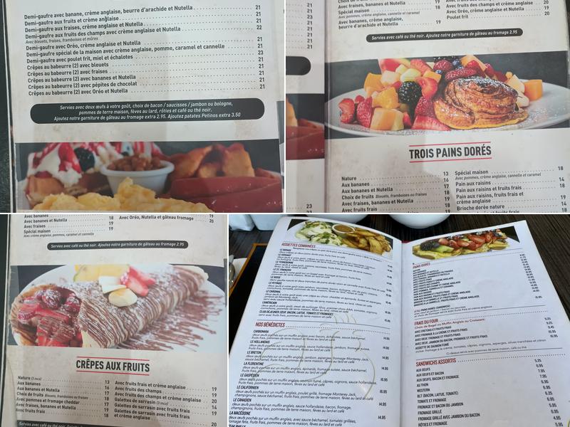 Petinos Saint-Jerôme Menu