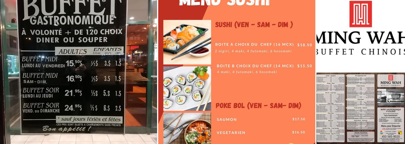Buffet Chinois Ming Wah Menu