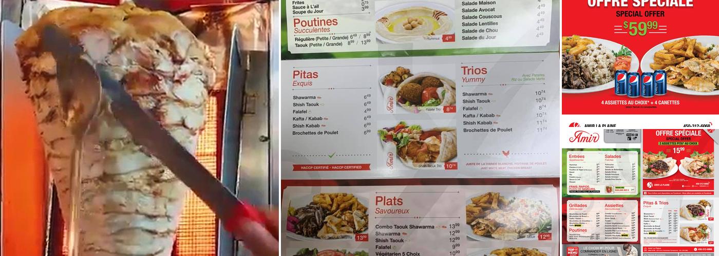 Restaurant Amir Laplaine Menu