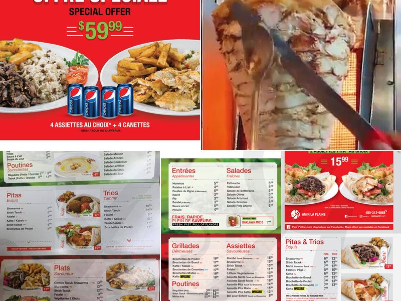 Restaurant Amir Laplaine Menu