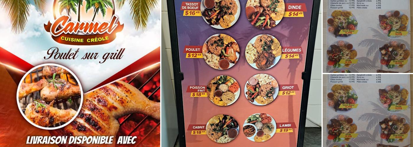 Cuisine Créole Carmel Menu
