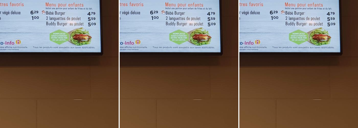 A&W Canada Menu