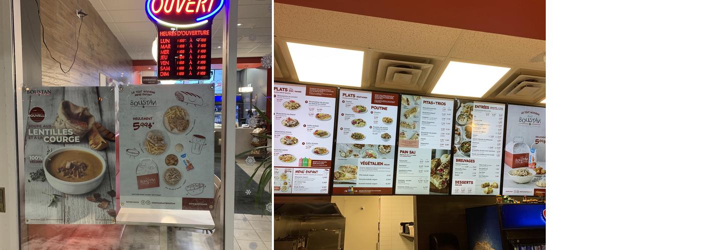 Restaurant Boustan Menu