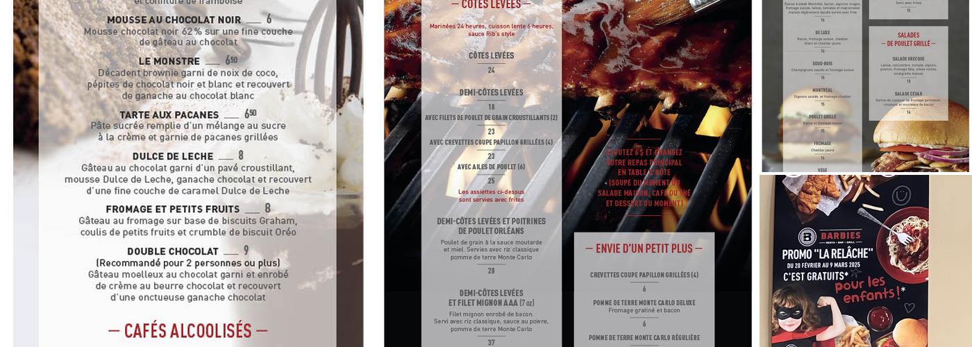 Restaurant Barbies Menu