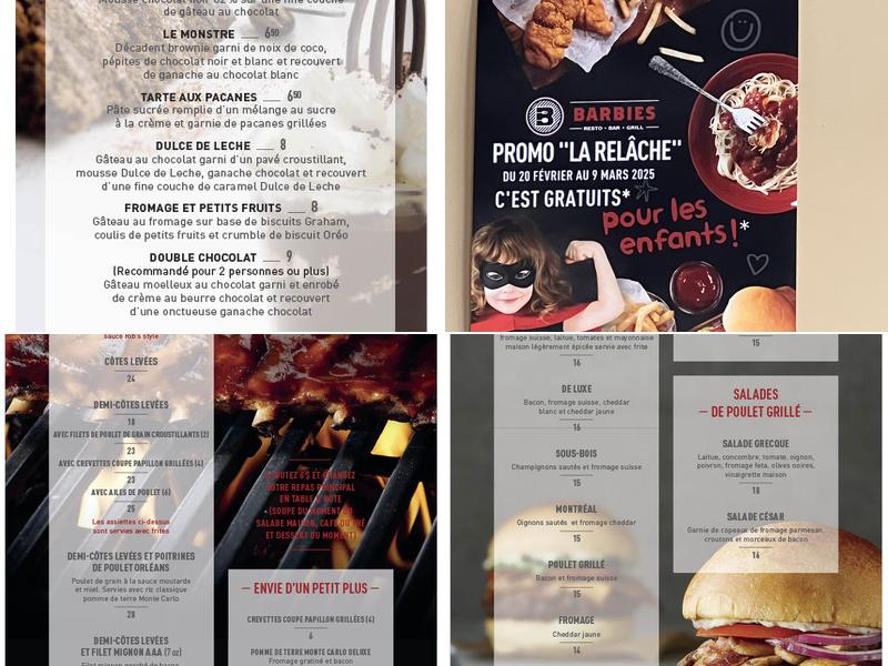 Restaurant Barbies Menu