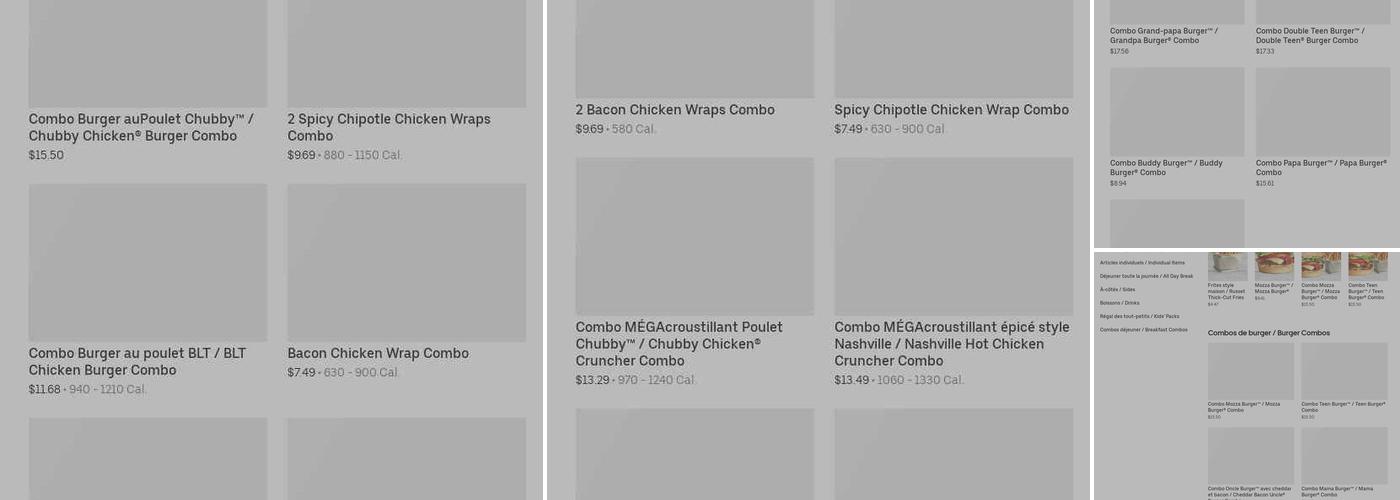 A&W Canada Menu
