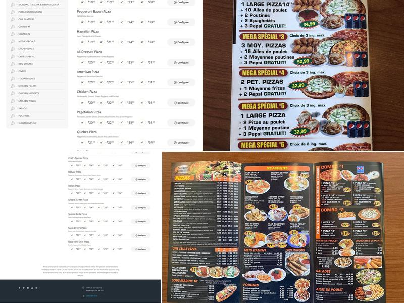 Bellapizza Menu
