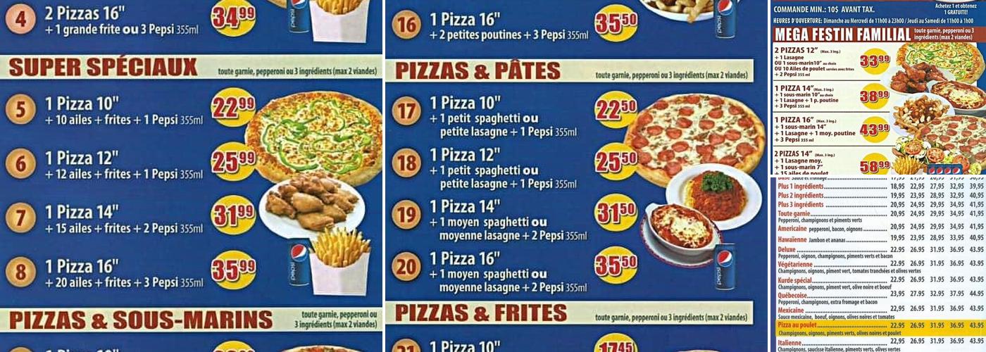 Kurde Pizza Menu