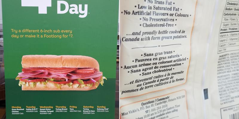 Subway Menu