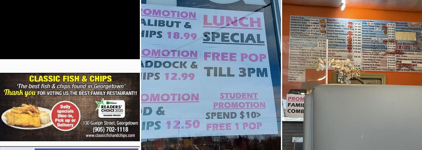 CLASSIC FISH & CHIPS Menu