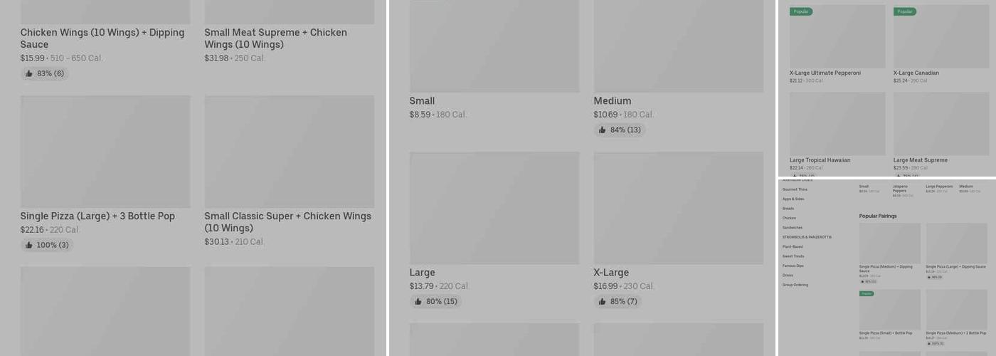 Pizza Pizza Menu