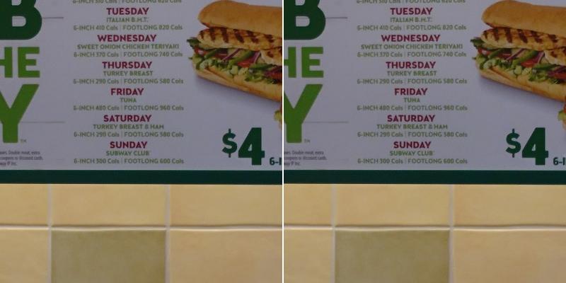 Subway Menu