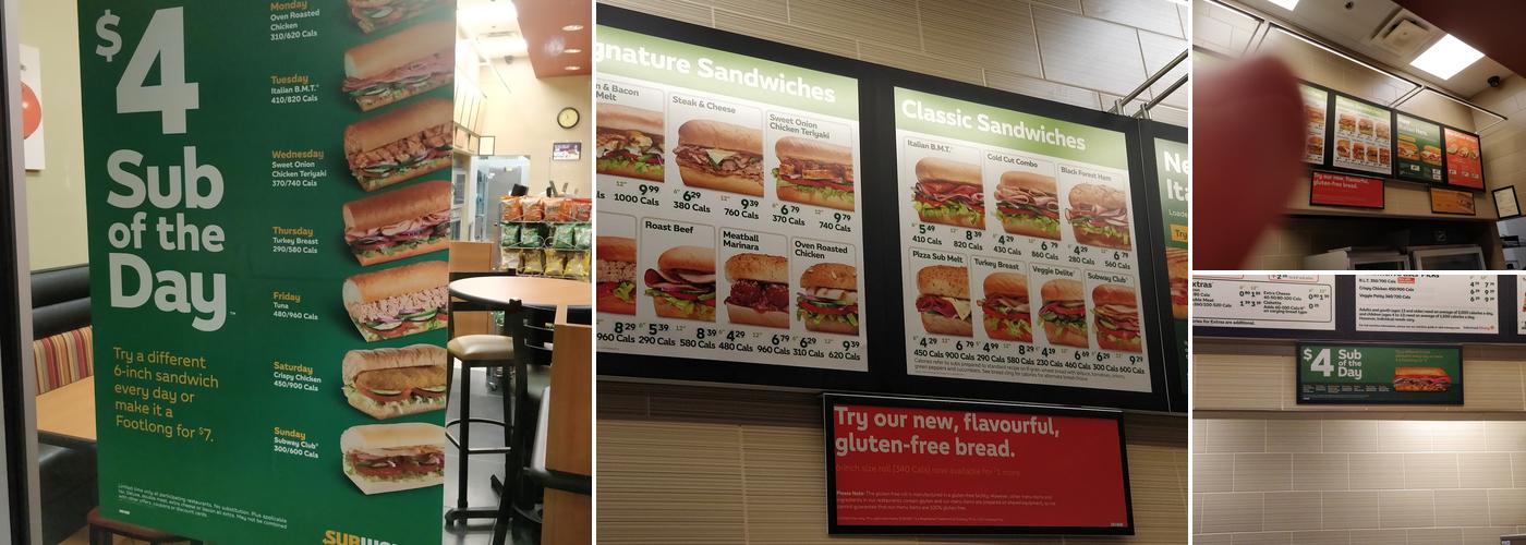 Subway Menu
