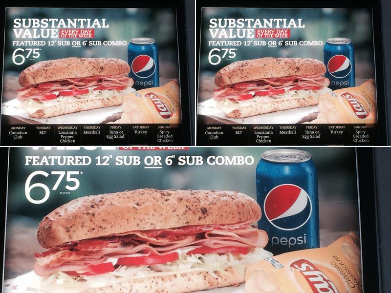 Mr Sub Menu