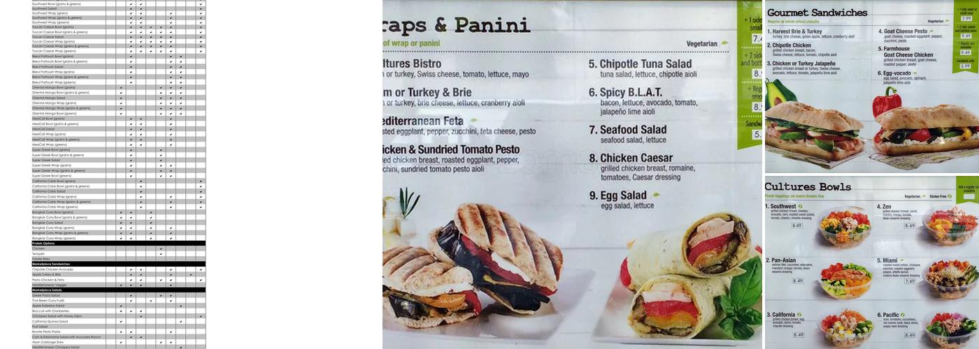 Cultures Menu