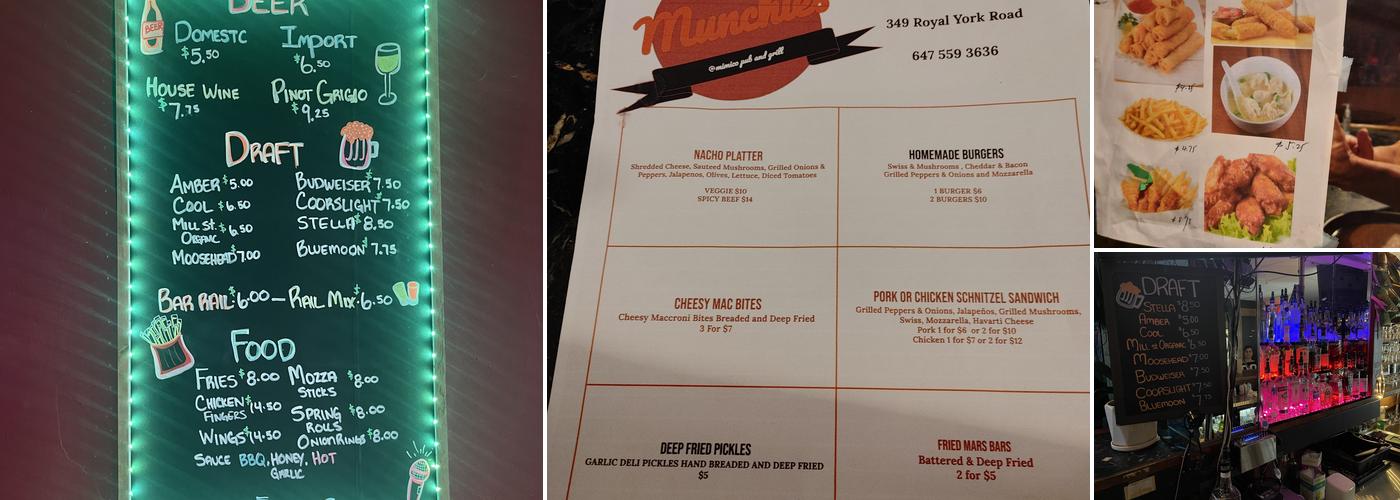 Mimico Pub & Grill Menu