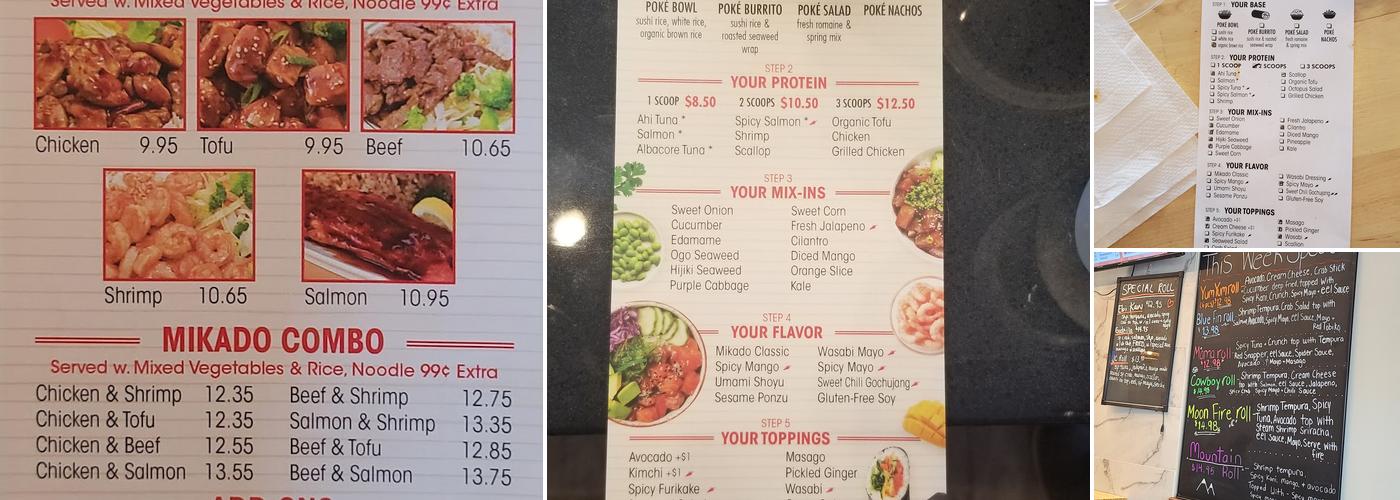 Mikado Grill & Sushi Menu