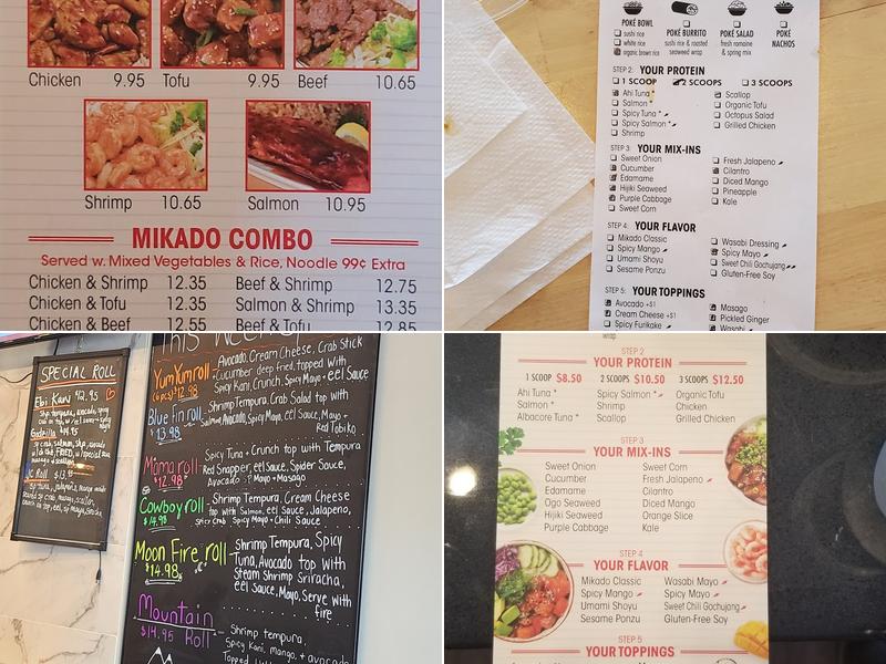 Mikado Grill & Sushi Menu