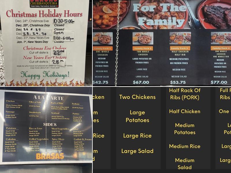 Brasas Churrasqueira Rotisserie & Grill Menu