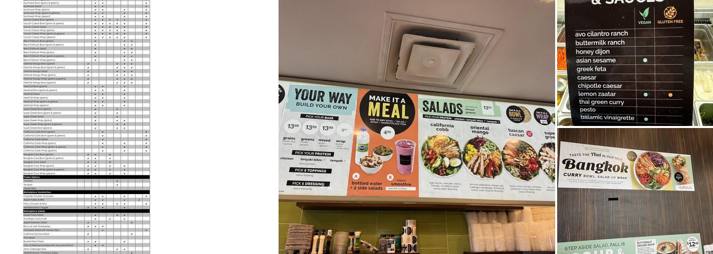 Cultures Menu