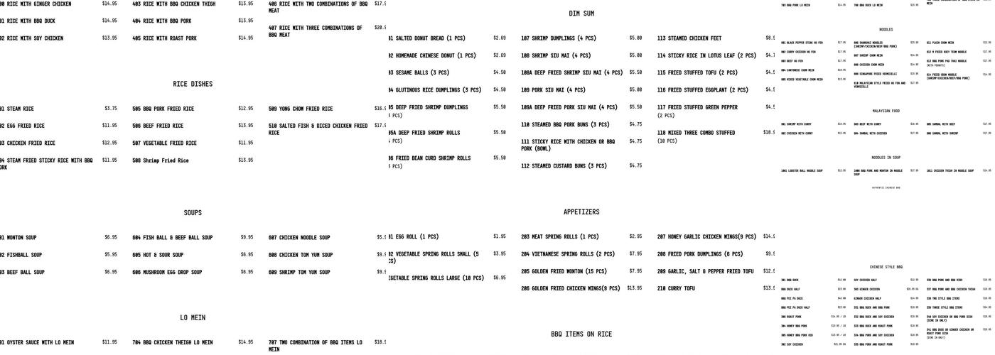 Guelph BBQ Menu