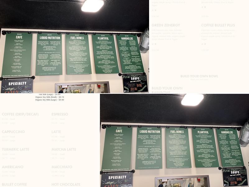 Grassroots Menu