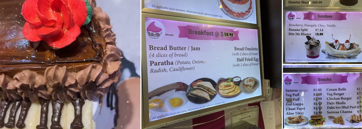 Bite Me Slowly! Menu