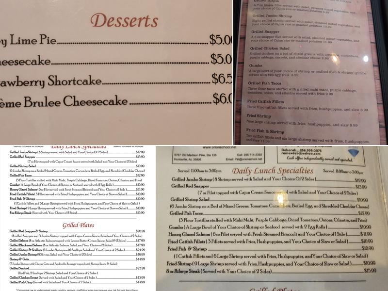 D & L Seafood and Grill Menu
