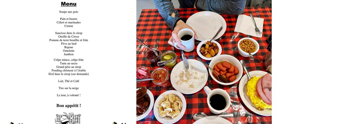 Cabane à Stéphane Menu