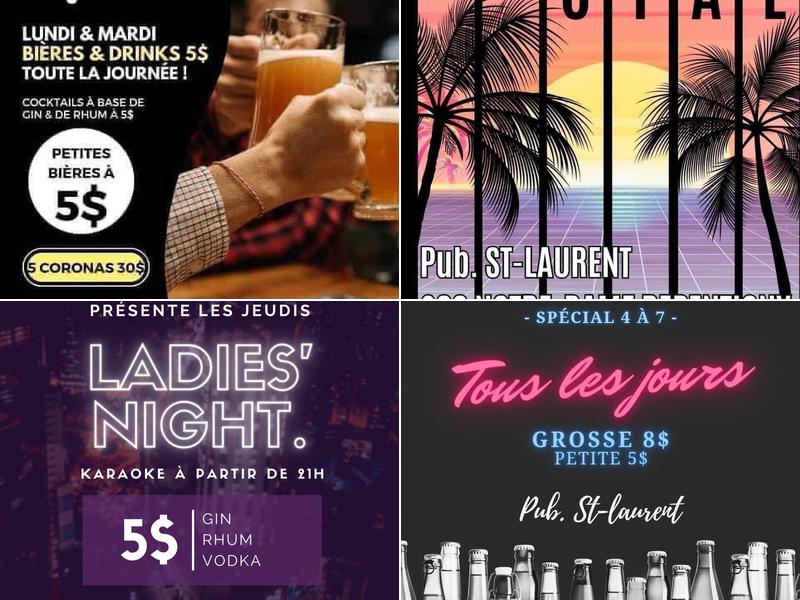 Pub St Laurent Menu