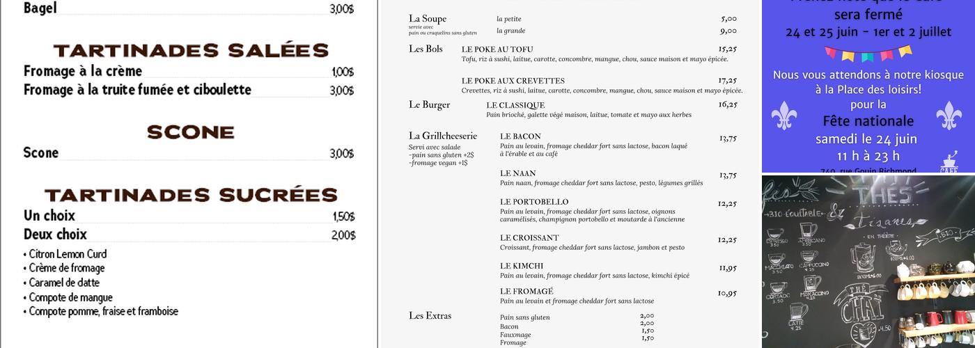 Café du Couvent Menu