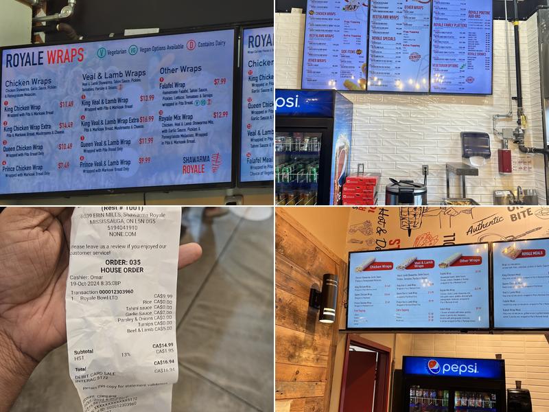 Shawarma Royale Menu
