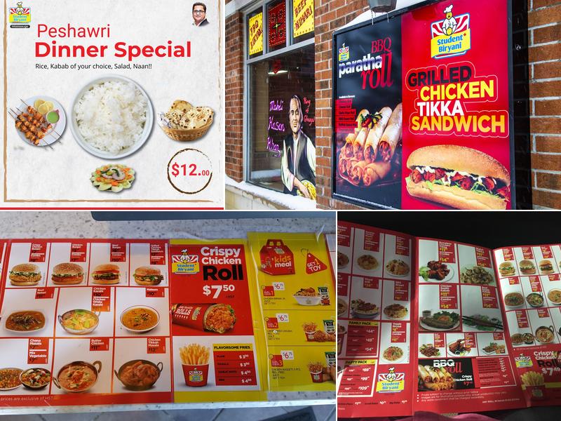 Student Biryani Menu