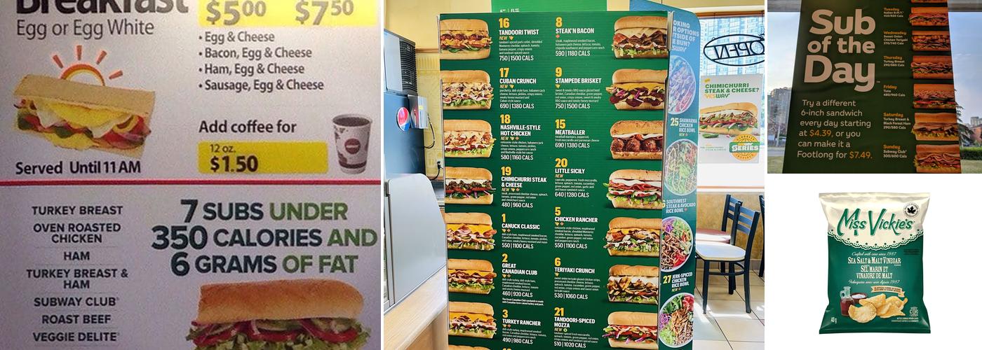 Subway Menu