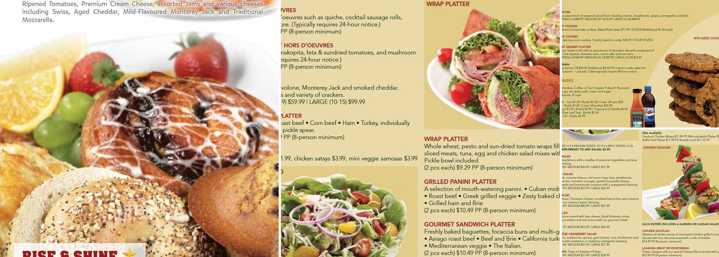 Select Sandwich Menu