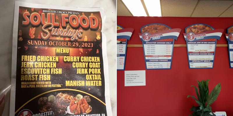 Broaster's Crispy Fried Chicken Menu