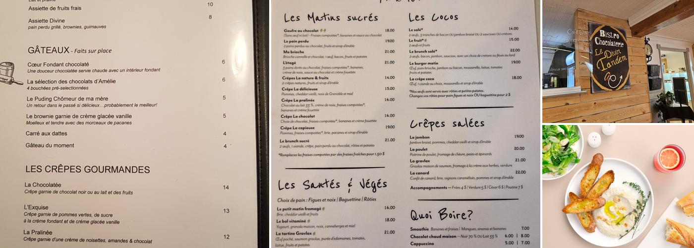 Le Divin Tandem Menu