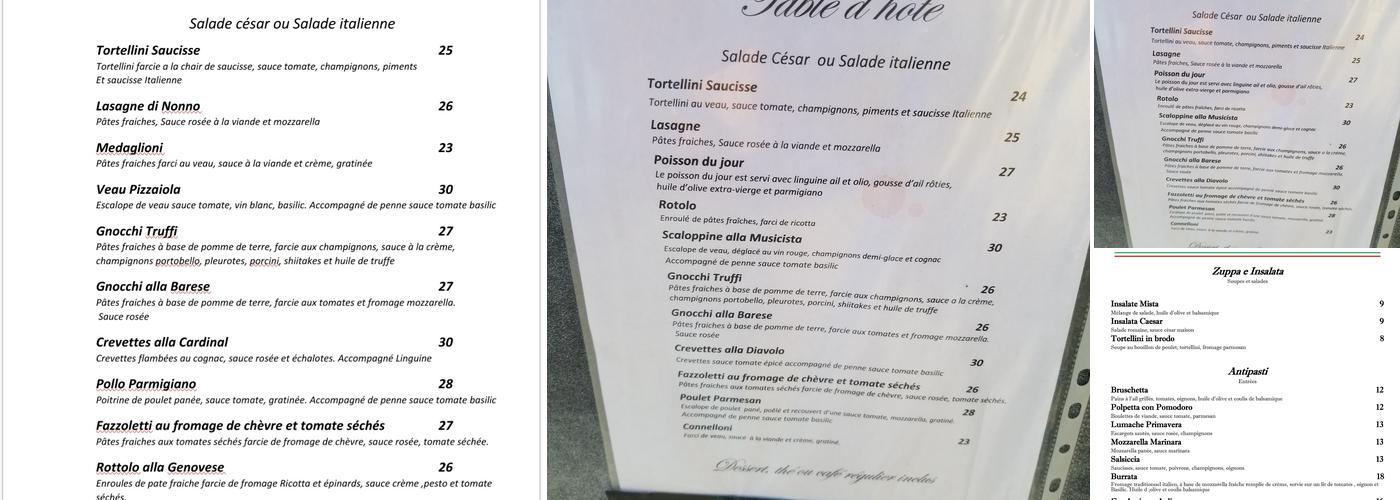 Trattoria D Amarone Menu
