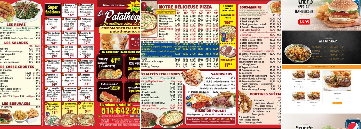 La Patatheque Menu